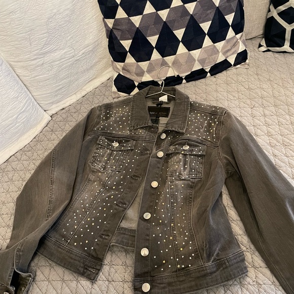 Grey denim embellished jacket - Picture 6 of 6